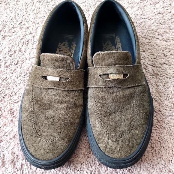 Vans Other - Vans Green-Brown Slip-On Shoes
